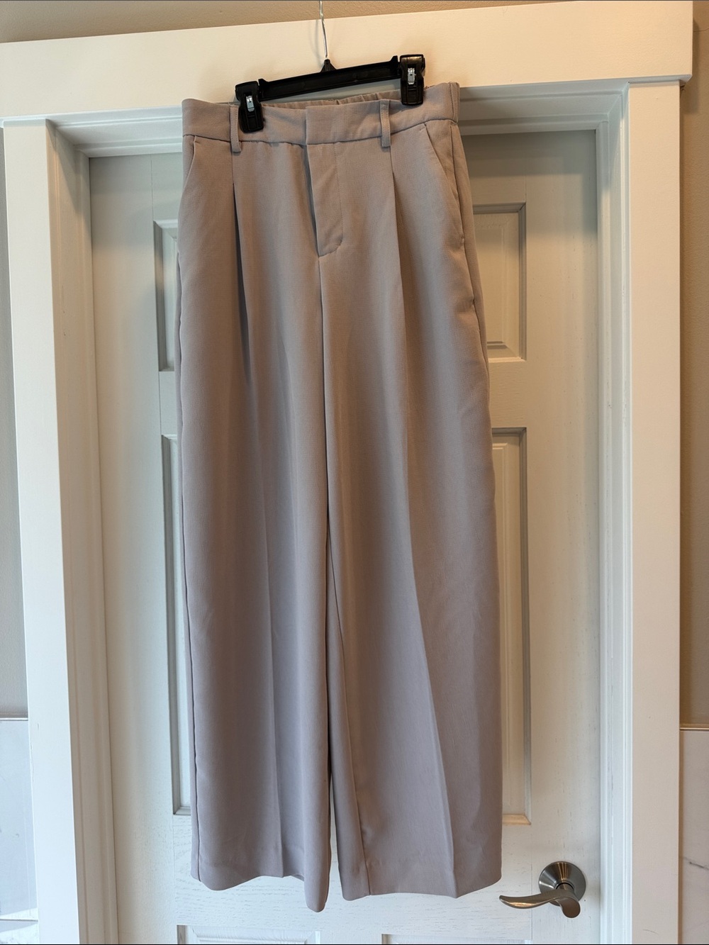 a new day High-Rise Wide Leg Trousers in Light Taupe